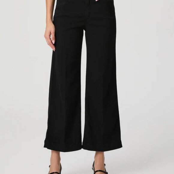 Paige Anessa High-Rise Wide-Leg Cropped Black Jean 30 - Picture 10 of 10